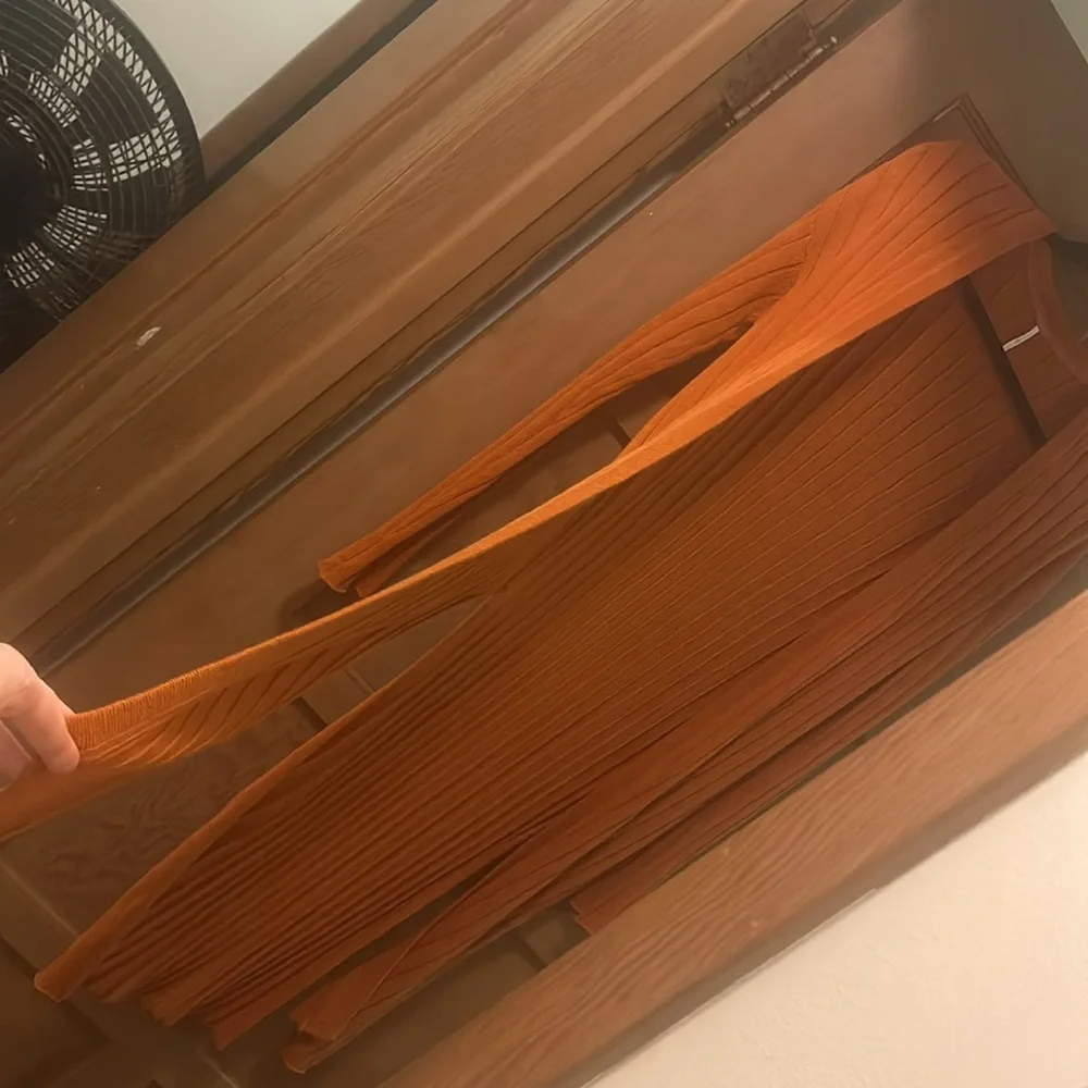 NWOT 🏷️ FREE PEOPLE burnt orange clay cardigan kimono sweater